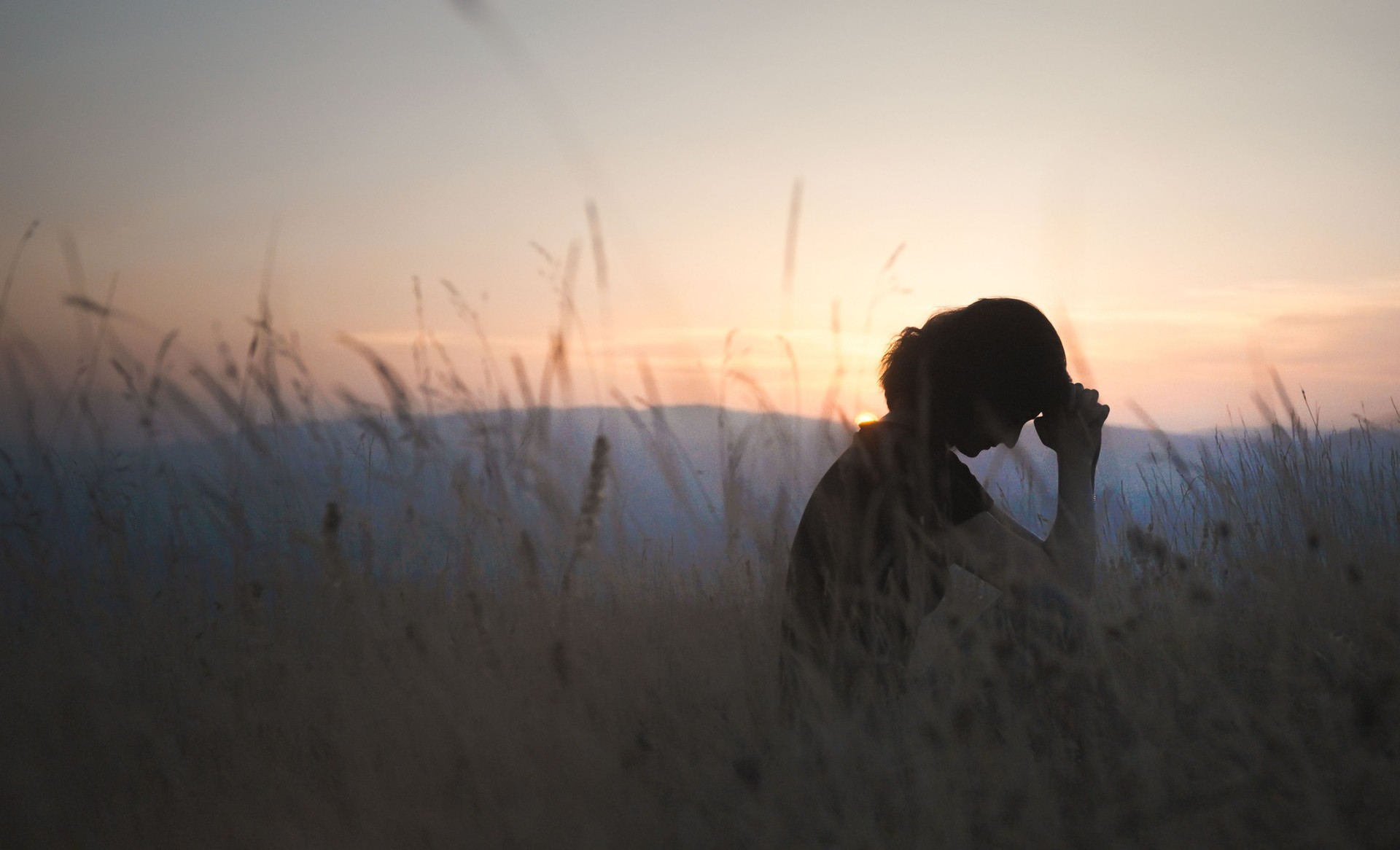 Troubled woman suffering mental illness